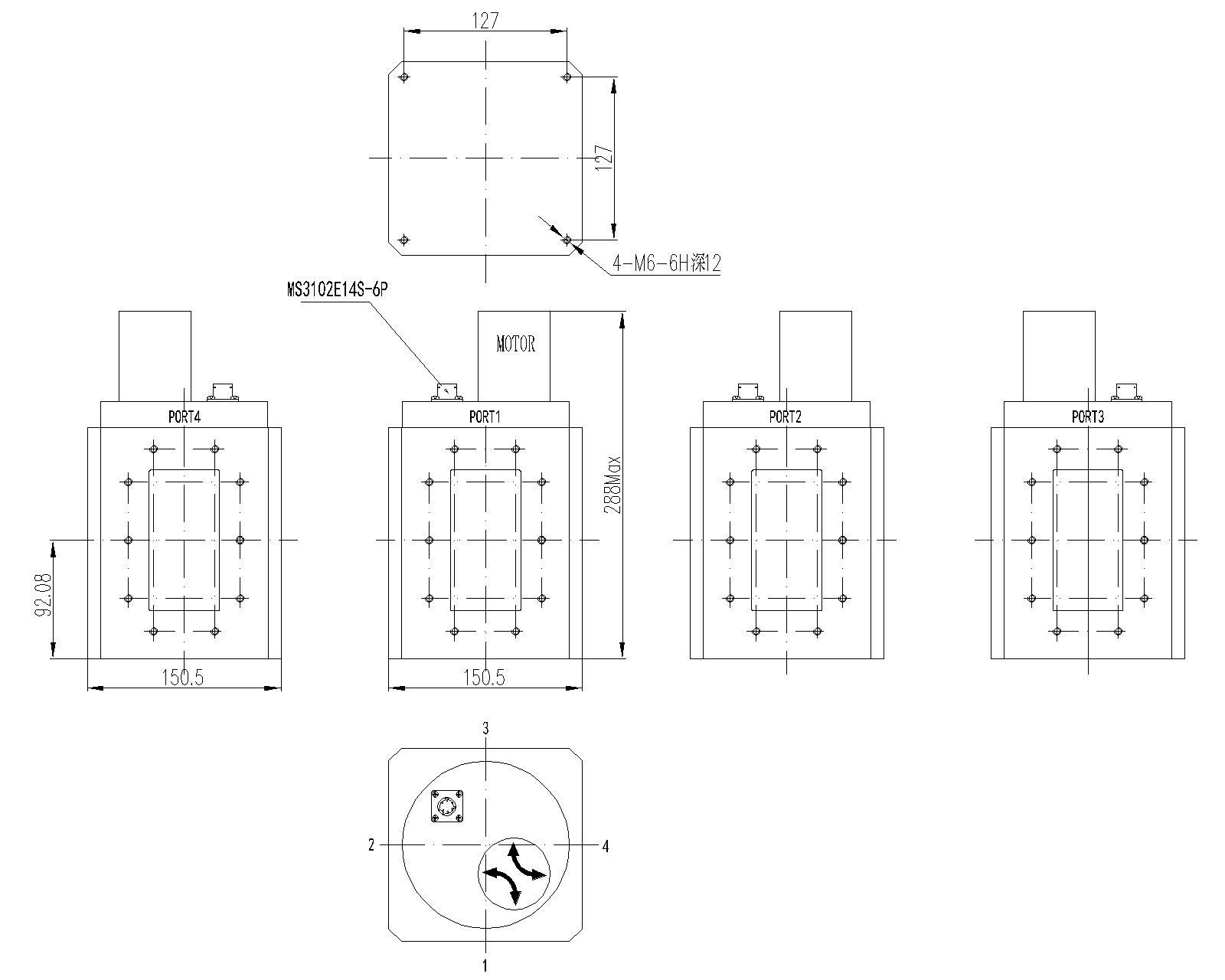 BJ22 Electric/Manual Waveguide Switch